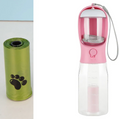 3-in-1 Pet Water & Food Bottle with Waste Bag Holder